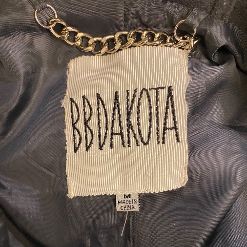 BB Dakota Gray Pea Coat Miner Jacket Toggle Buttons Size Medium Hooded - Picture 6 of 10